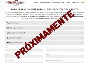 PROXIMAMENTE FORMULARIO RENTA